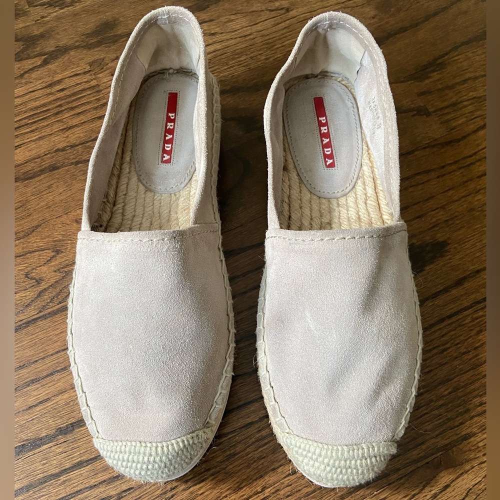 Authentic Prada suede platform espadrilles size 36 - Picture 2 of 13
